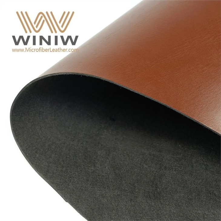 Thick Brown Microfiber Nappa Leather For Belt Material